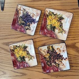 Wine Appetizer Plates set of 4